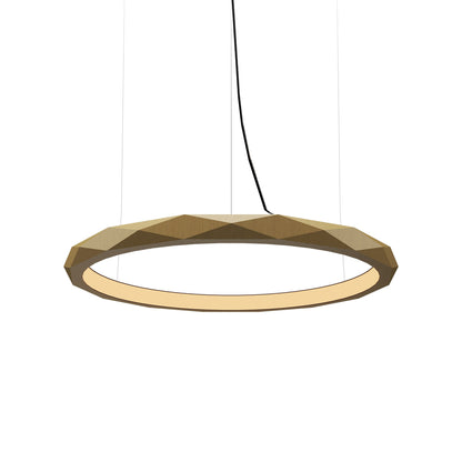 Facet LED Pendant Light in Organic Gold (Medium).