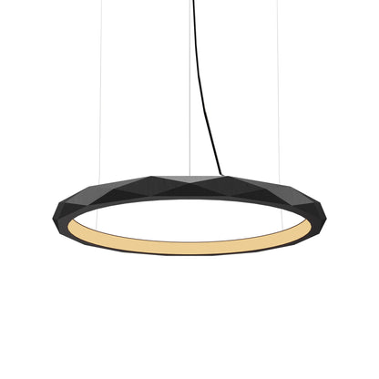 Facet LED Pendant Light in Organic Lead Grey (Medium).