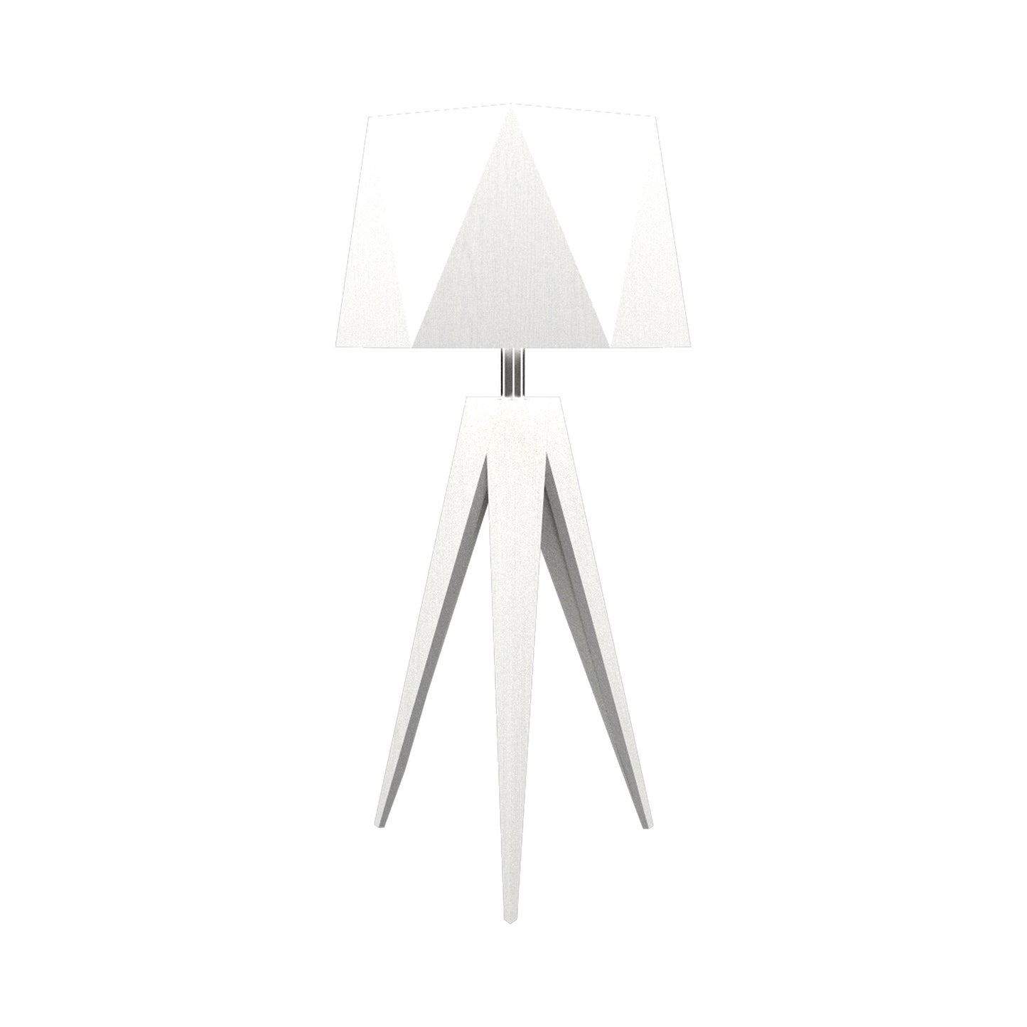 Facet Table Lamp in Organic White.