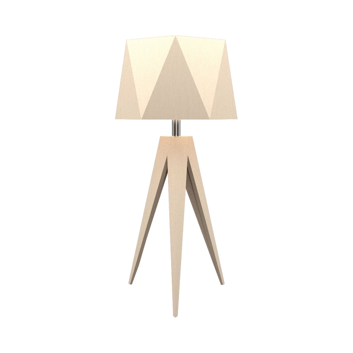 Facet Table Lamp in Organic Cappuccino.