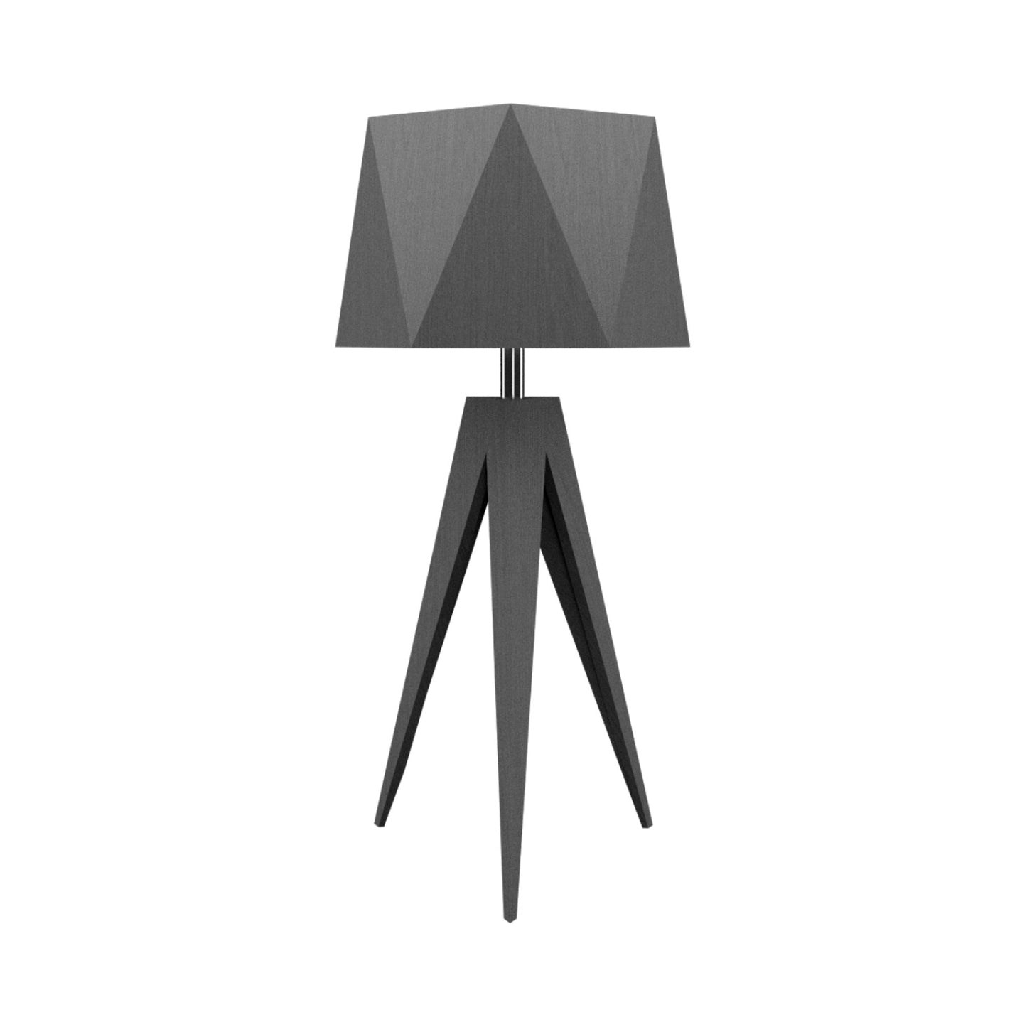 Facet Table Lamp in Organic Lead Grey.
