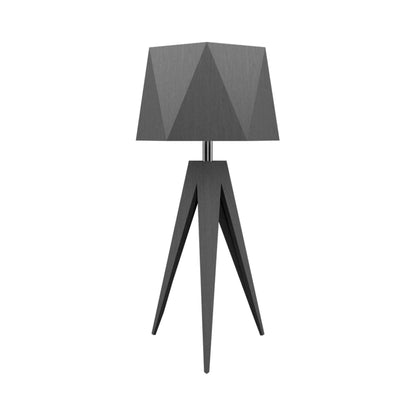 Facet Table Lamp in Organic Lead Grey.