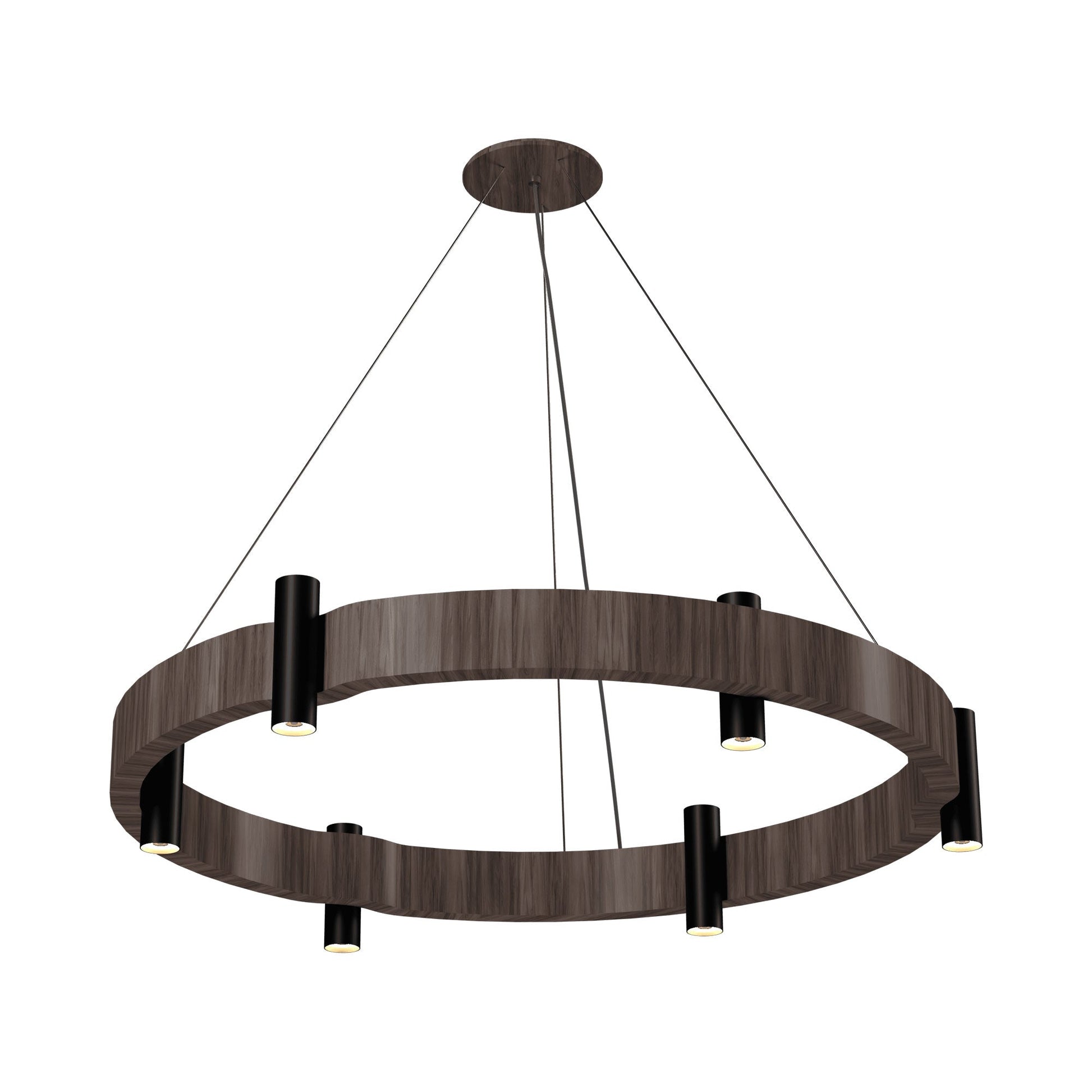 Flow 149 Pendant Light in American Walnut (23.62-Inch).