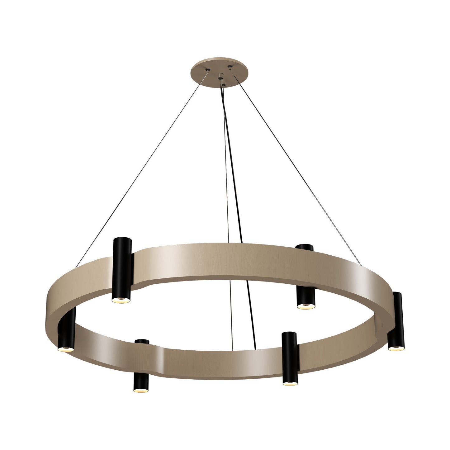 Flow 149 Pendant Light in Organic Cappuccino (23.62-Inch).