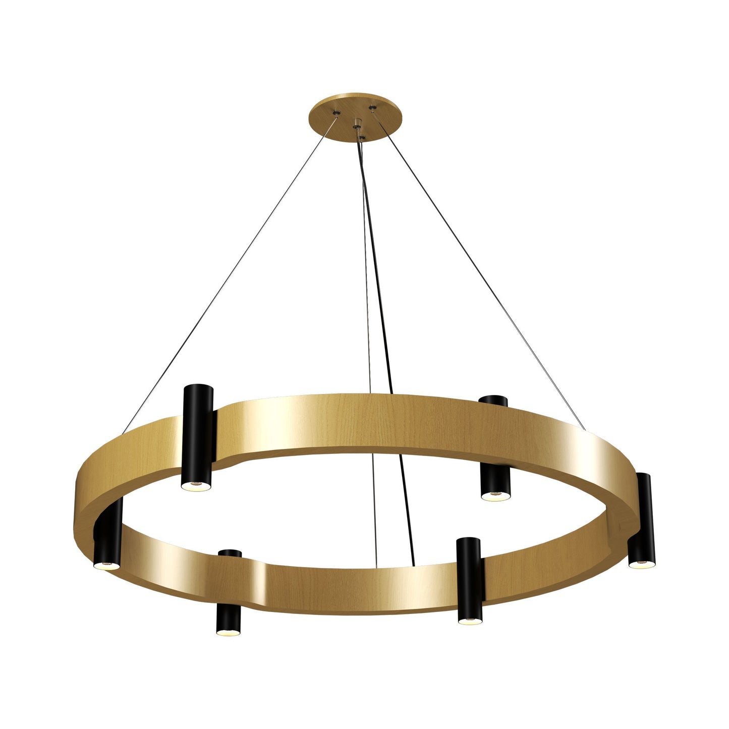 Flow 149 Pendant Light in Organic Gold (23.62-Inch).