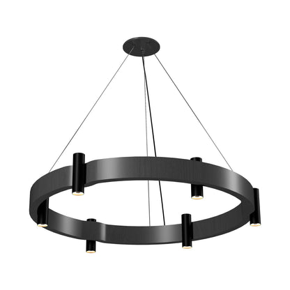 Flow 149 Pendant Light in Organic Lead Grey (23.62-Inch).