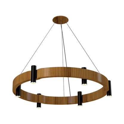 Flow 149 Pendant Light in Teak (23.62-Inch).