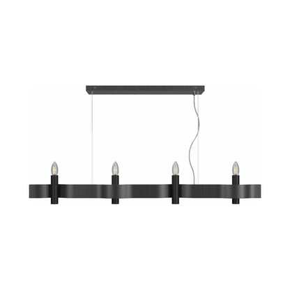 Flow 15 Linear Pendant Light in Charcoal (4-Light).