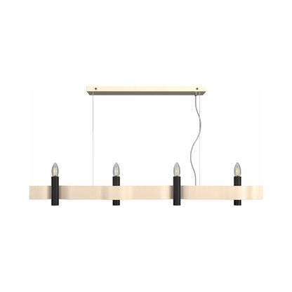 Flow 15 Linear Pendant Light in Organic Cappuccino (4-Light).