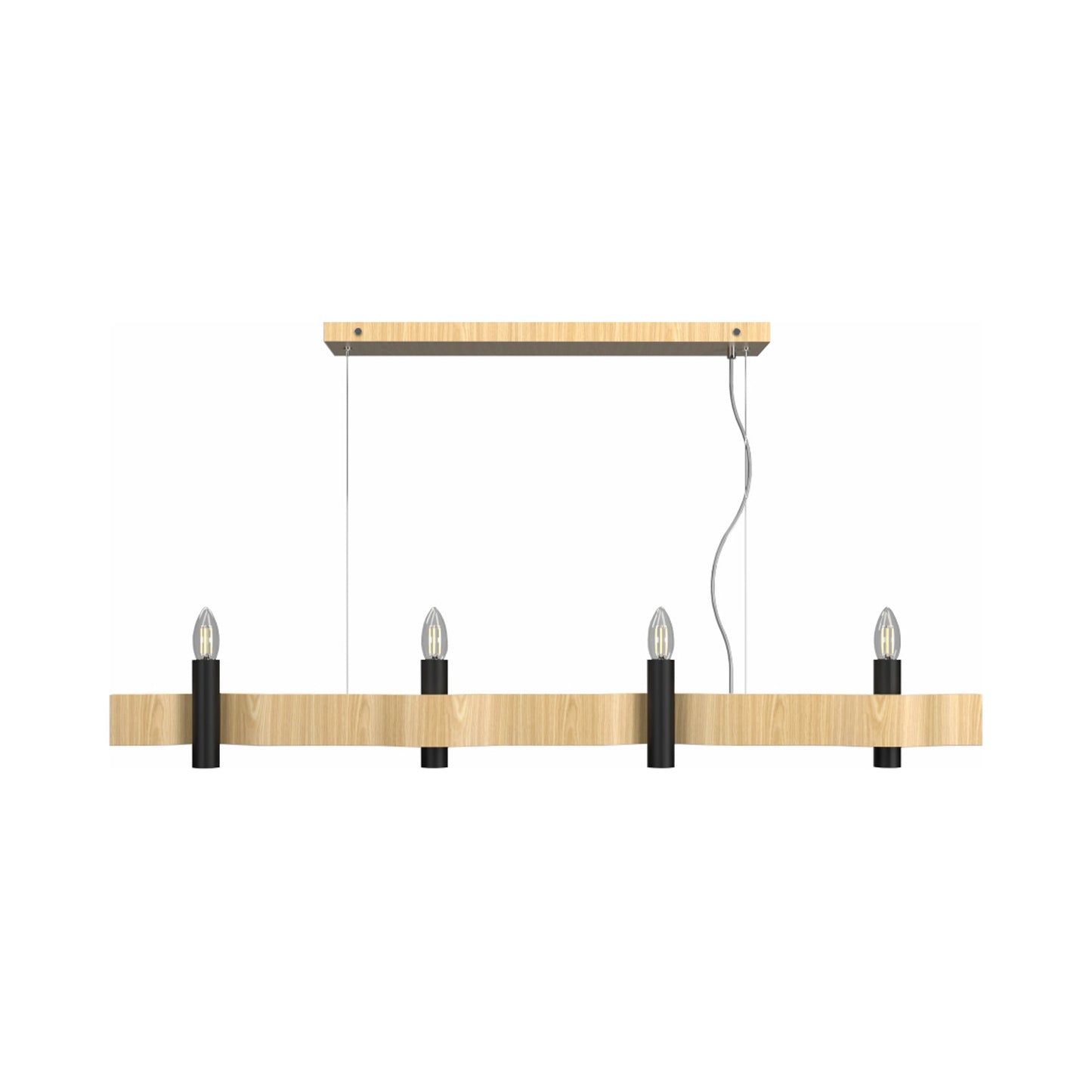 Flow 15 Linear Pendant Light in Sand (4-Light).