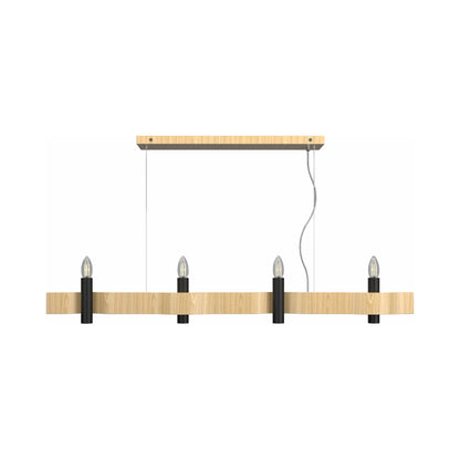 Flow 15 Linear Pendant Light in Sand (4-Light).