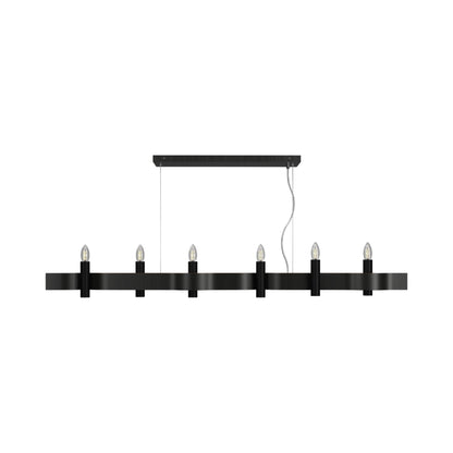 Flow 15 Linear Pendant Light in Charcoal (6-Light).