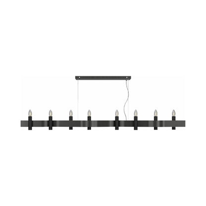 Flow 15 Linear Pendant Light in Charcoal (8-Light).