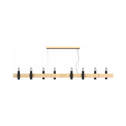 Flow 15 Linear Pendant Light in Maple (8-Light).