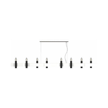 Flow 15 Linear Pendant Light in Organic White (8-Light).