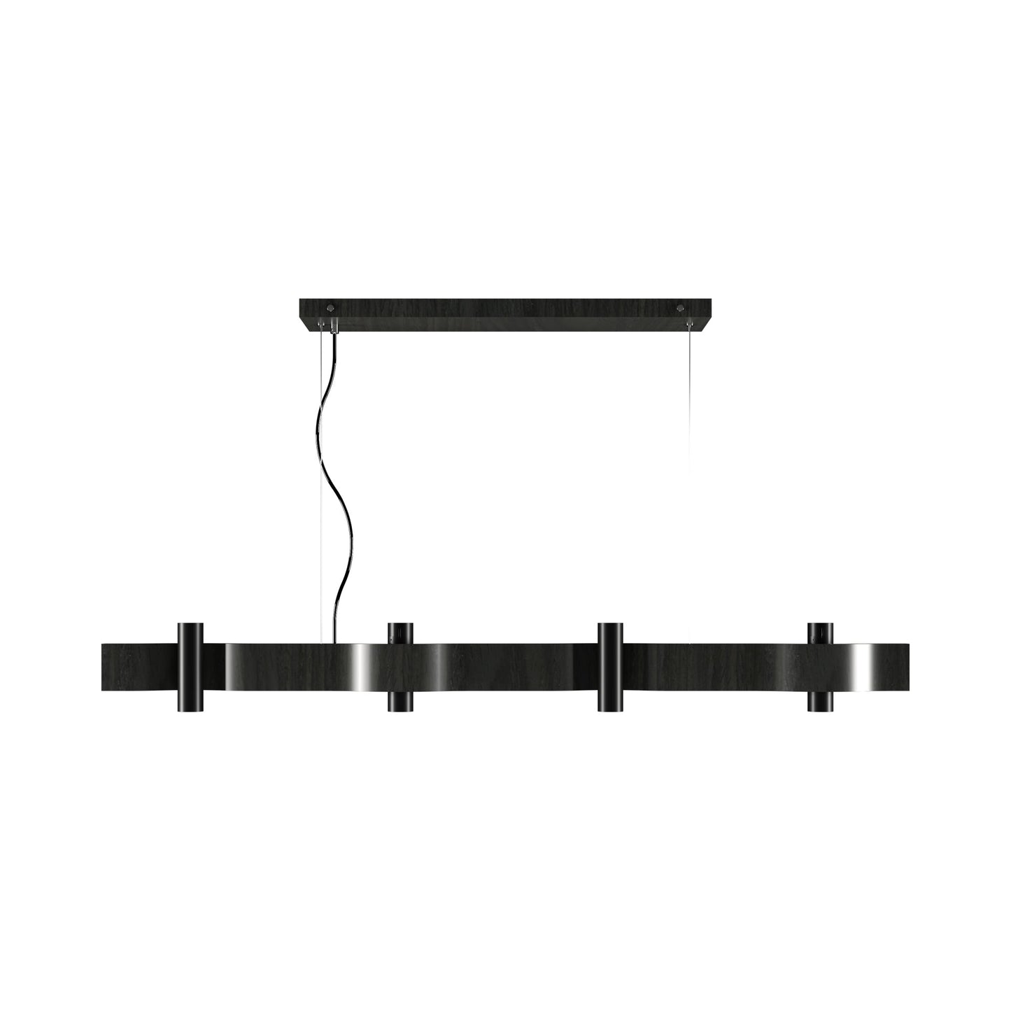 Flow Linear Pendant Light in Charcoal (8-Light).
