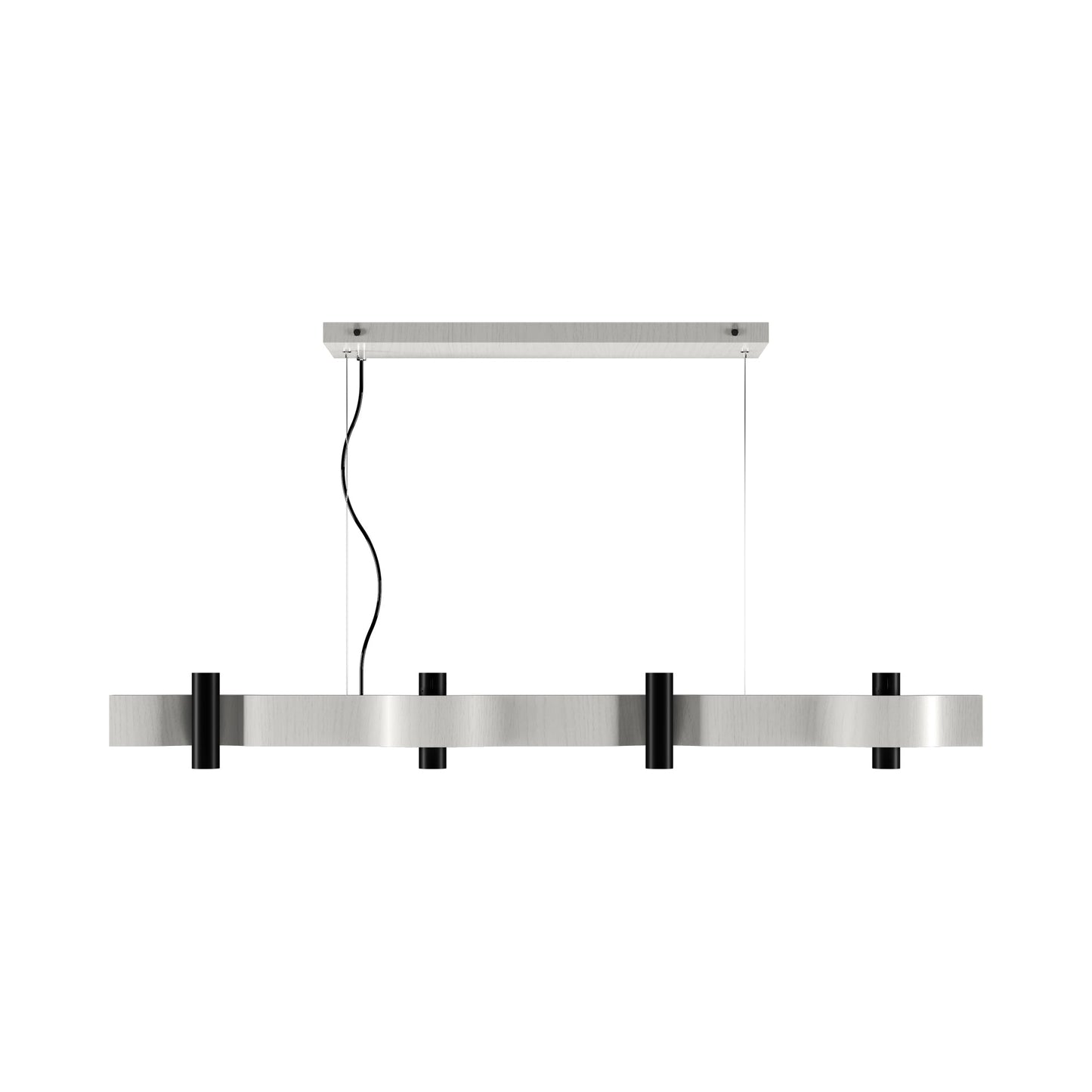 Flow Linear Pendant Light in Organic White (8-Light).