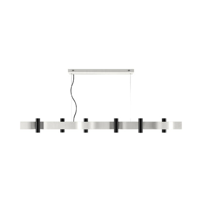 Flow Linear Pendant Light in Organic White (12-Light).