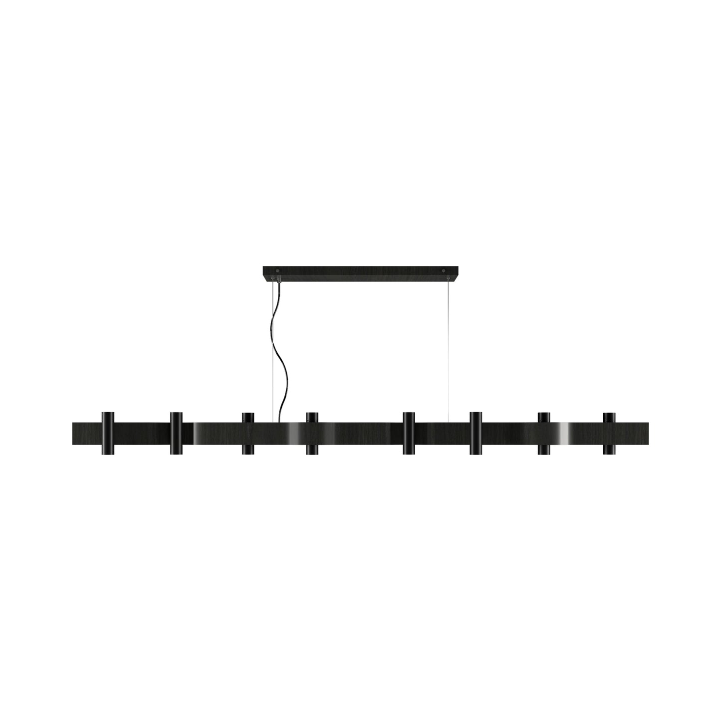 Flow Linear Pendant Light in Charcoal (16-Light).