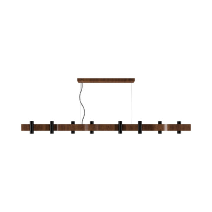 Flow Linear Pendant Light in Imbuia (16-Light).