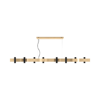 Flow Linear Pendant Light in Maple (16-Light).
