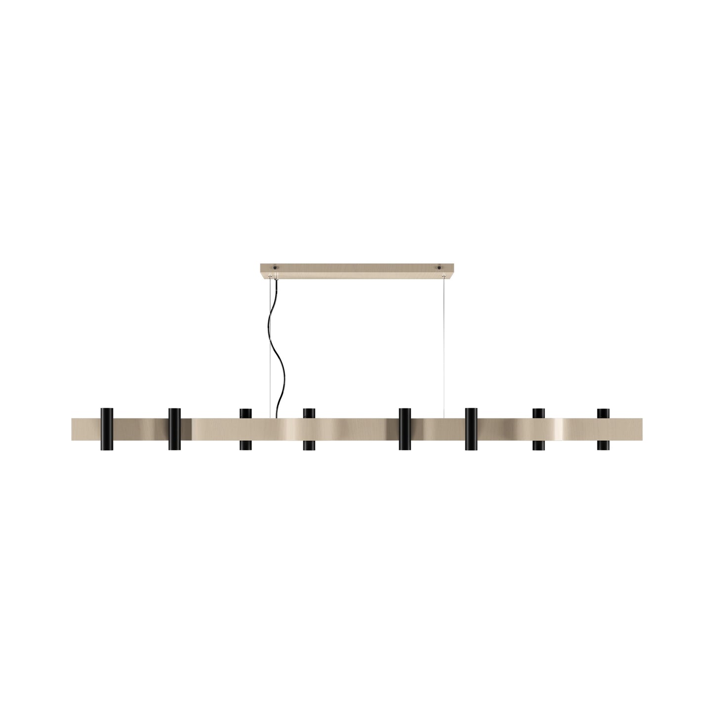 Flow Linear Pendant Light in Organic Cappuccino (16-Light).