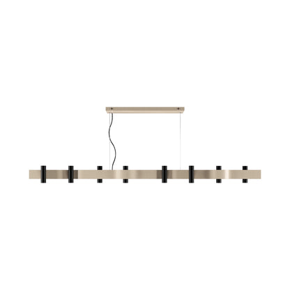 Flow Linear Pendant Light in Organic Cappuccino (16-Light).