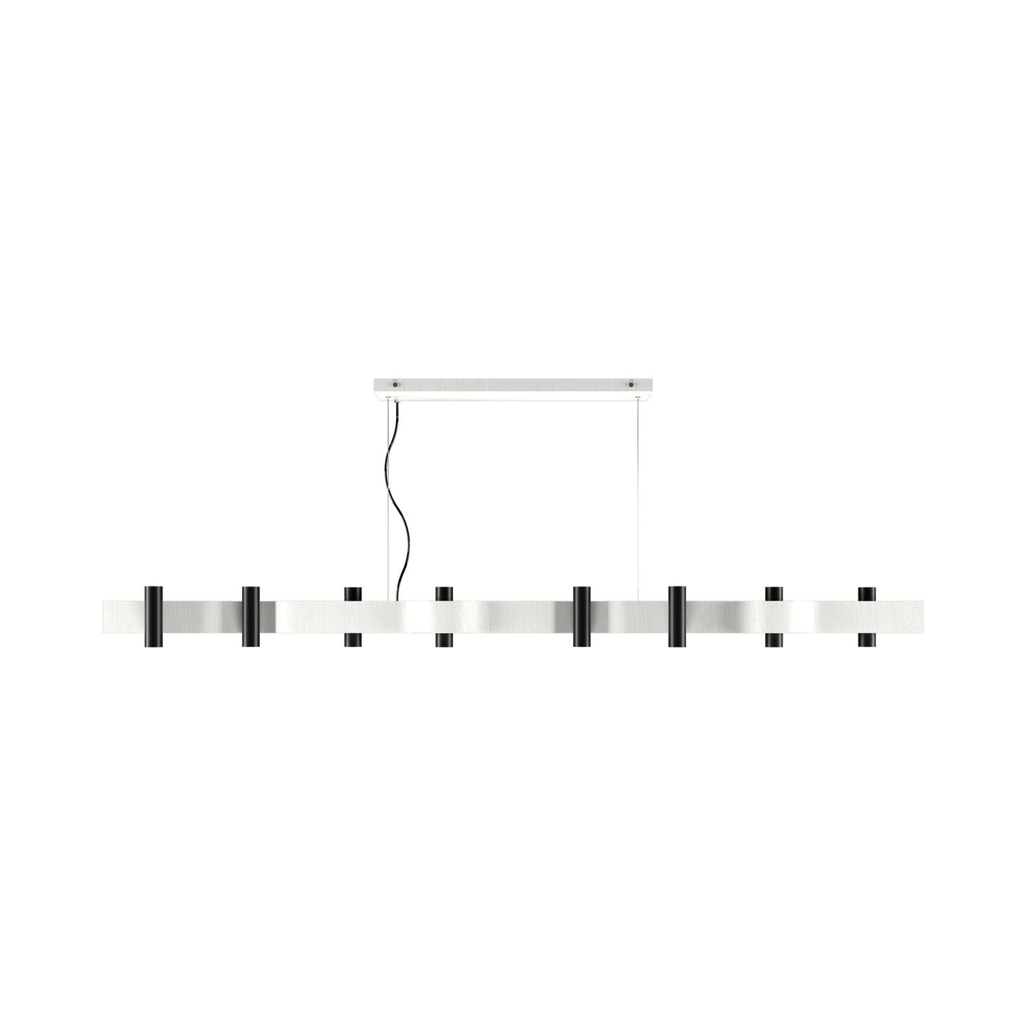 Flow Linear Pendant Light in Organic White (16-Light).