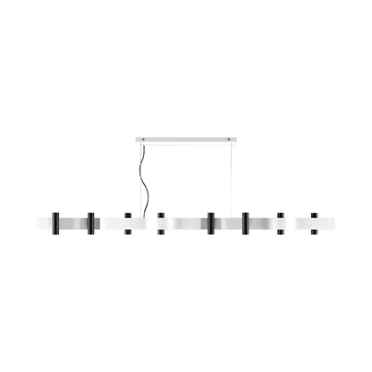 Flow Linear Pendant Light in Organic White (16-Light).