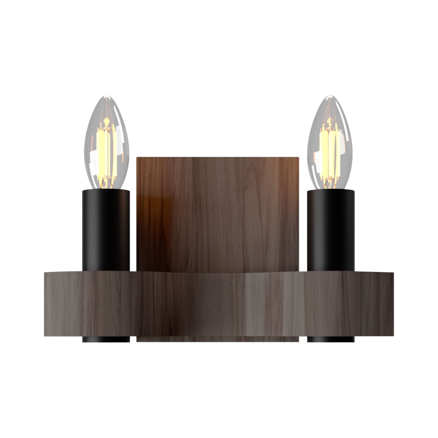 Flow Wall Light in American Walnut (2-Light).
