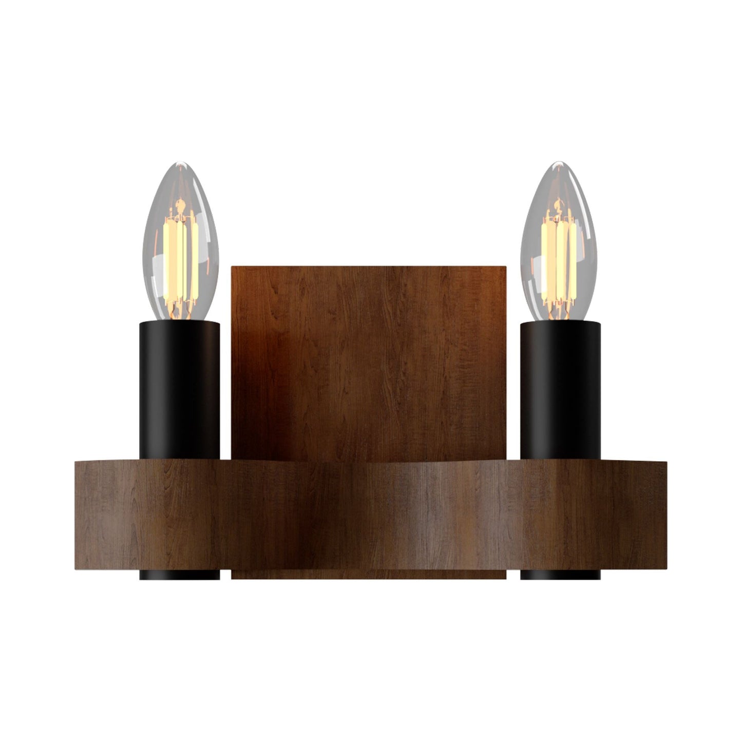 Flow Wall Light in Imbuia (2-Light).