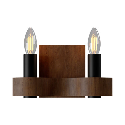 Flow Wall Light in Imbuia (2-Light).