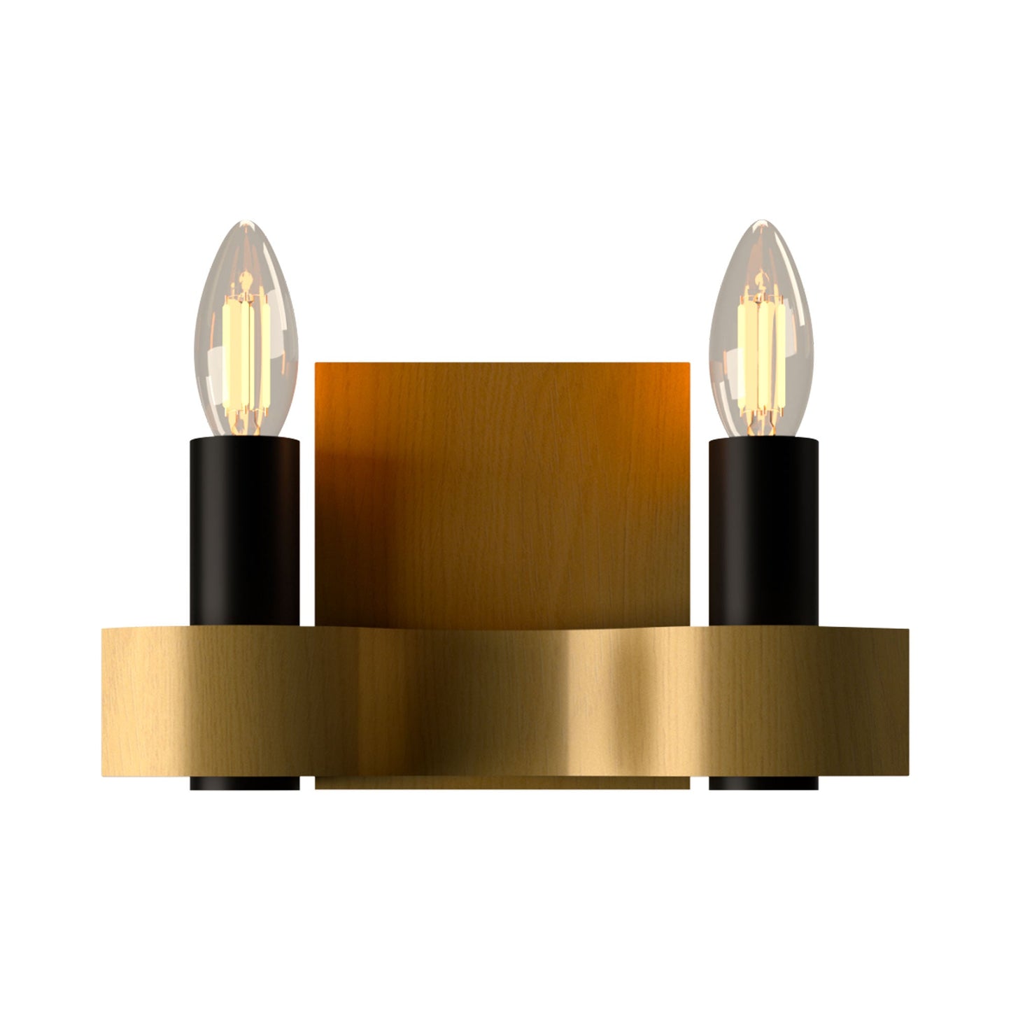 Flow Wall Light in Organic Gold (2-Light).