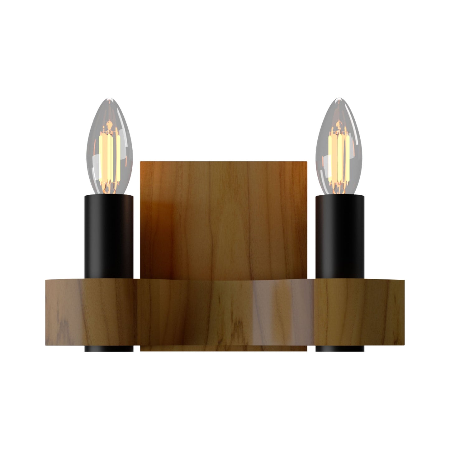 Flow Wall Light in Teak (2-Light).