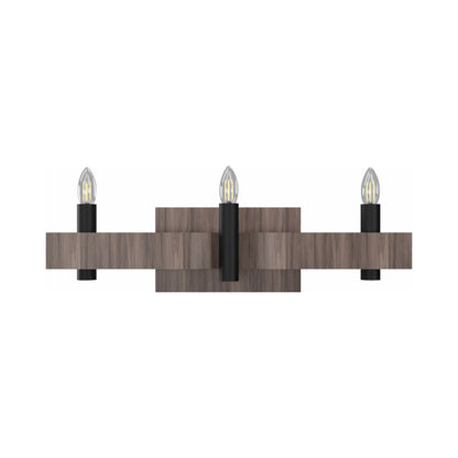 Flow Wall Light in American Walnut (3-Light).