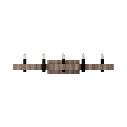 Flow Wall Light in American Walnut (5-Light).
