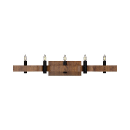 Flow Wall Light in Imbuia (5-Light).