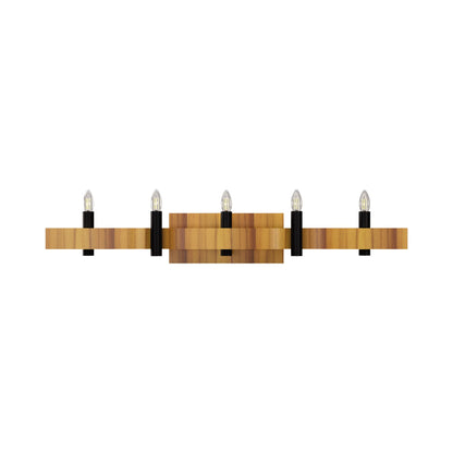 Flow Wall Light in Teak (5-Light).