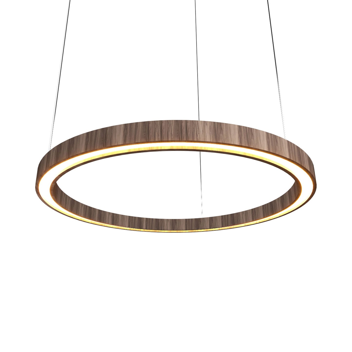 Frame 14 LED Pendant Light in American Walnut (15.75-Inch).