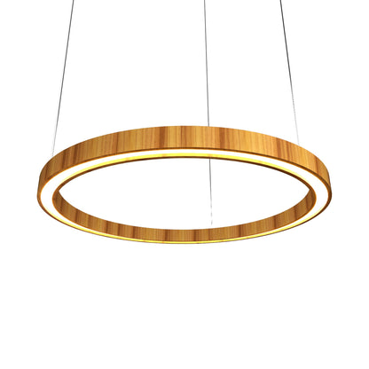 Frame 14 LED Pendant Light in Teak (15.75-Inch).