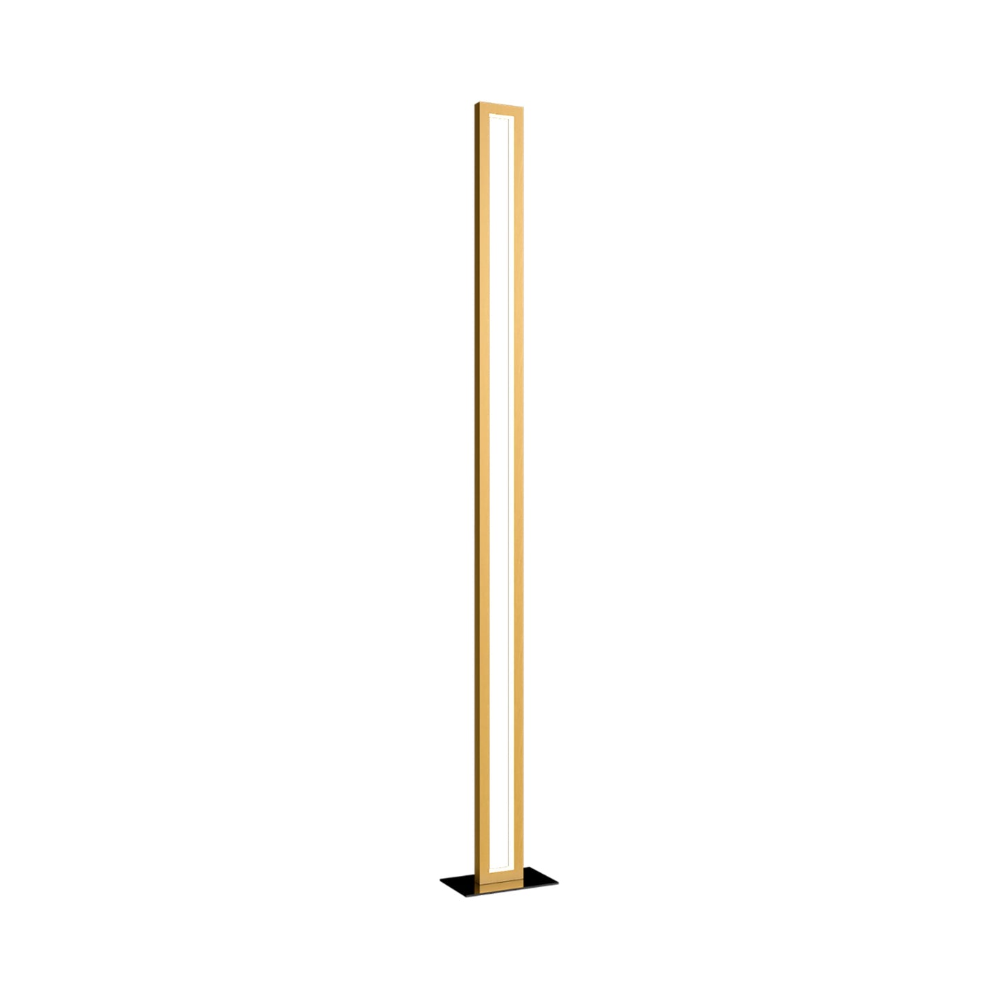 Frame LED Floor Lamp in Organic Gold.