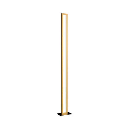 Frame LED Floor Lamp in Organic Gold.