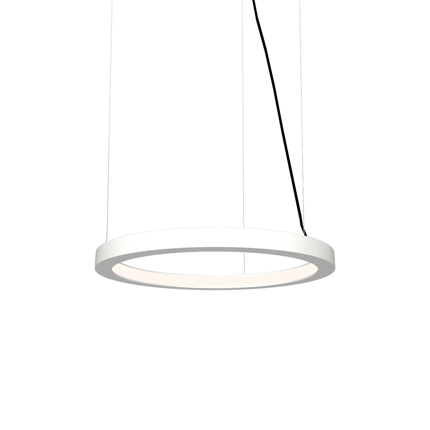 Frame LED Pendant Light in Organic White (23.62-Inch).
