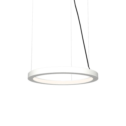 Frame LED Pendant Light in Organic White (23.62-Inch).