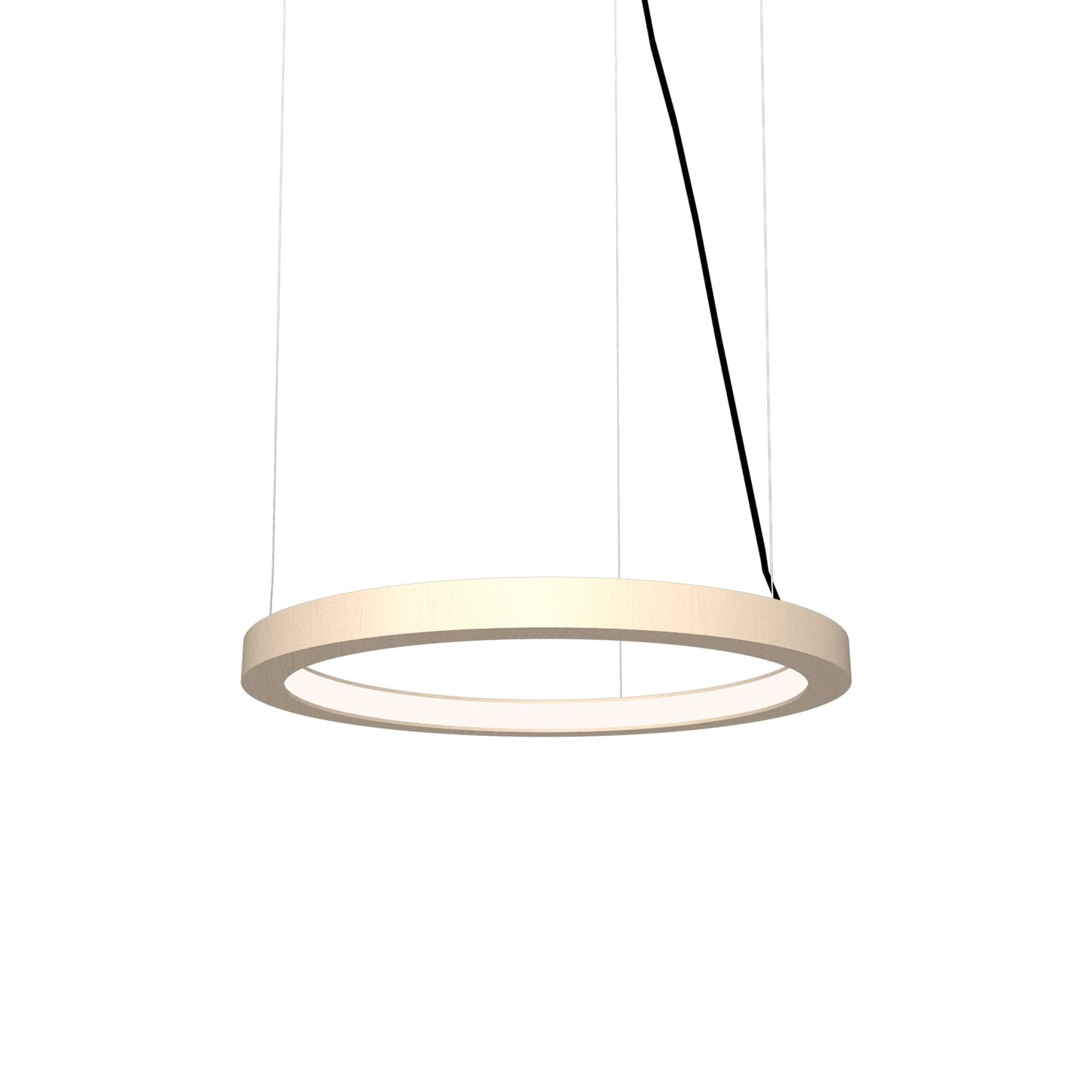 Frame LED Pendant Light in Organic Cappuccino (23.62-Inch).