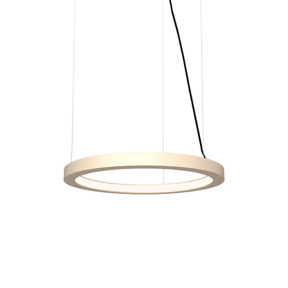 Frame LED Pendant Light in Organic Cappuccino (23.62-Inch).