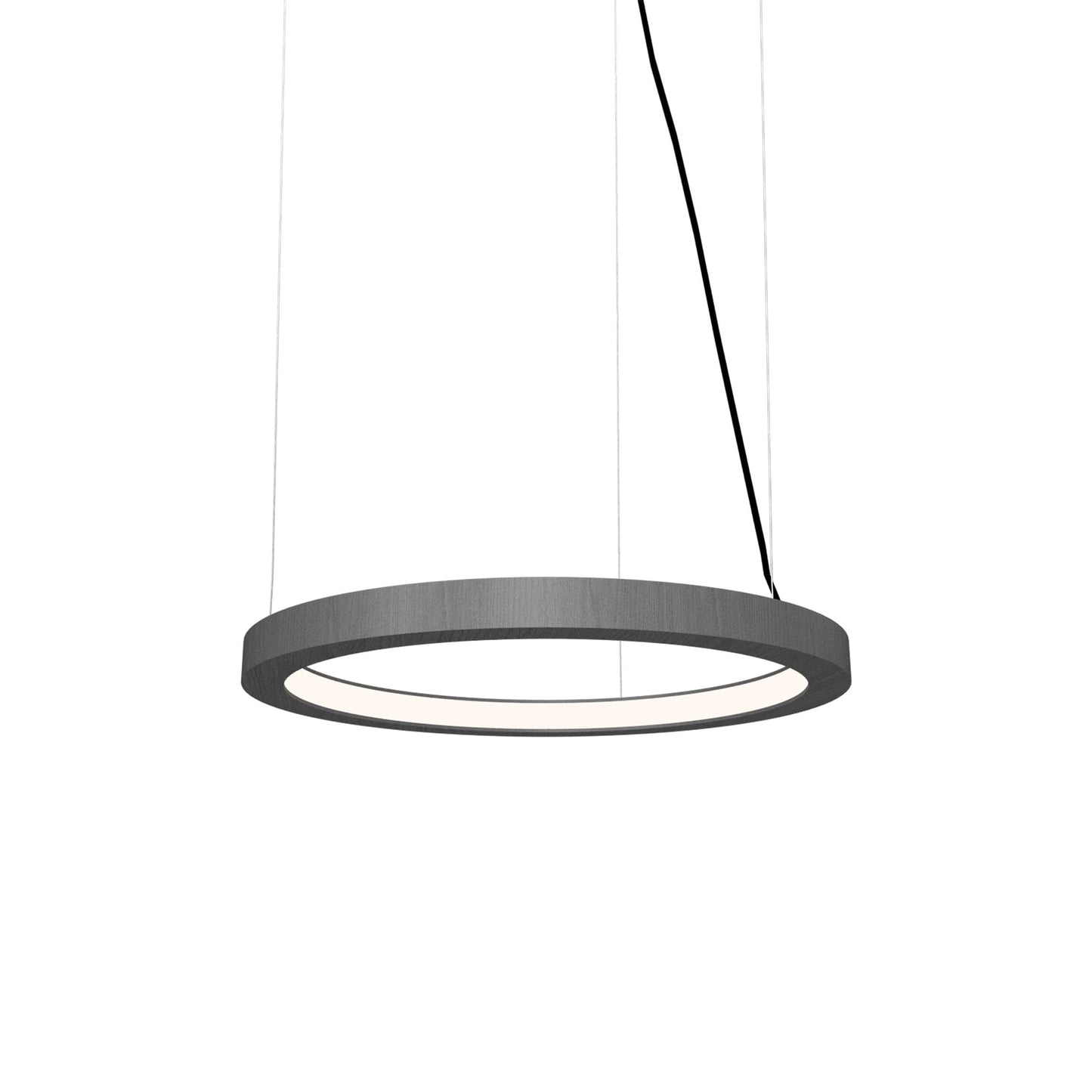 Frame LED Pendant Light in Organic Lead Grey (23.62-Inch).