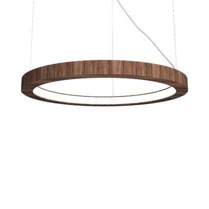 Frame LED Ring Chandelier in American Walnut.