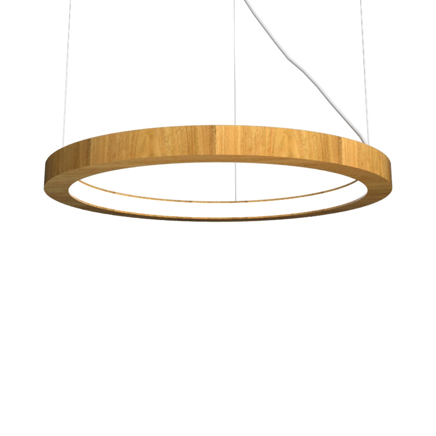 Frame LED Ring Chandelier in Louro Freijó.