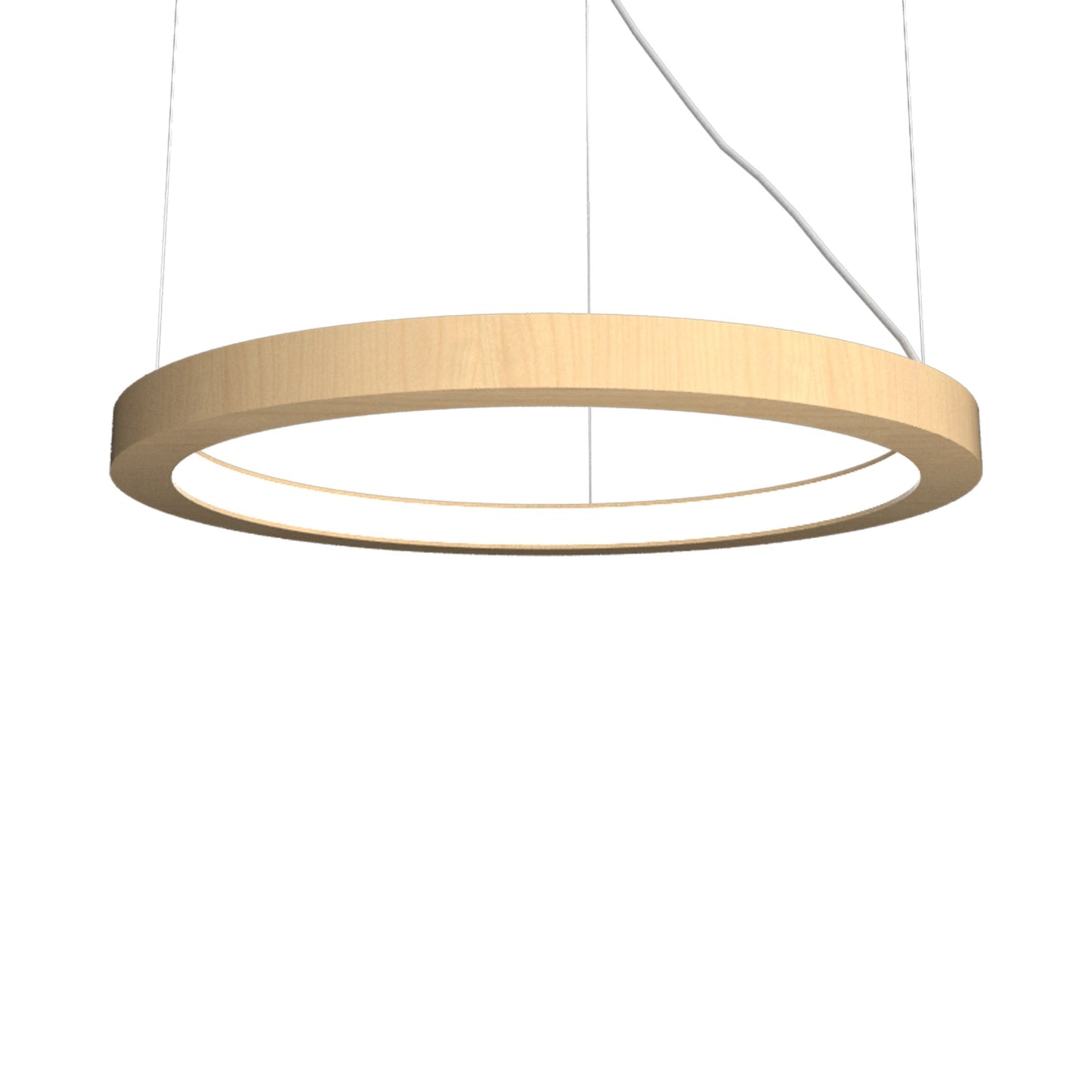 Frame LED Ring Chandelier in Maple.